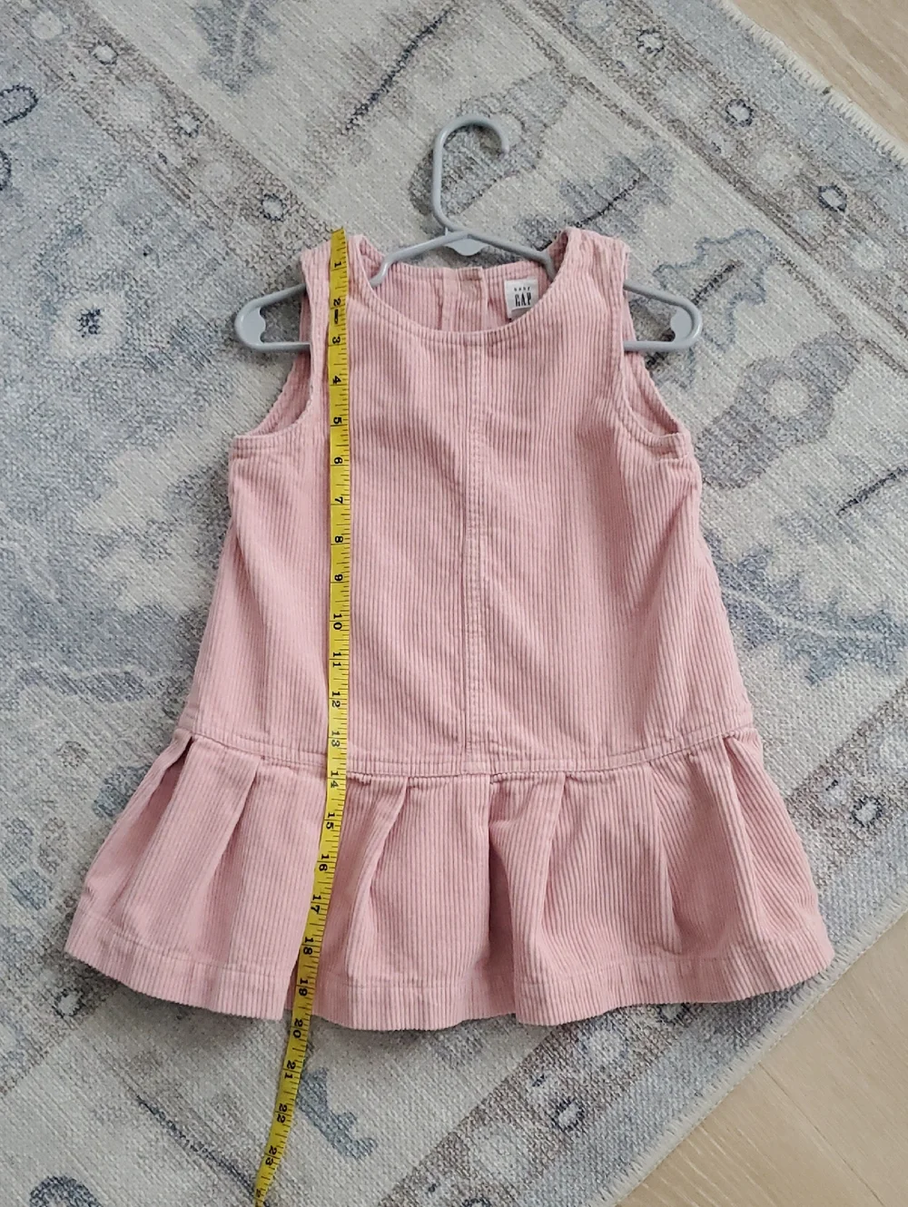 Baby Gap Girls Pink 100% Cottom Corudroy Jumper Dress Sz3